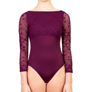 Suffolk Burgundy Lace Leotard